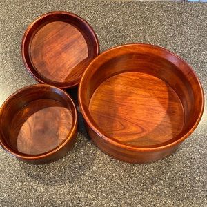 Cherrywood Salad Bowl Set from Woodard and Charles